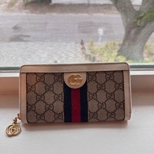 Gucci OPHIDIA GG ZIP AROUND WALLET